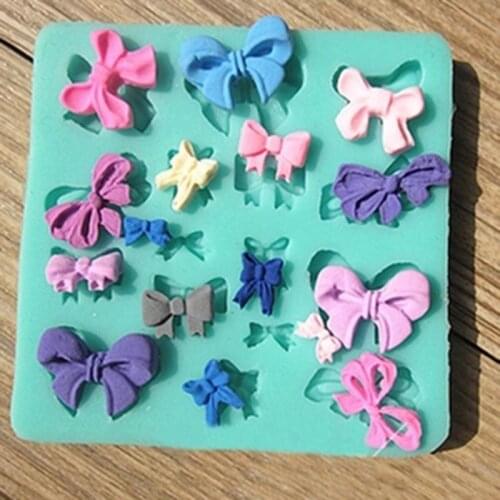 3D Bow Tie Silicone Mold Chocolate Fondant Cake Decoration Mold DIY Bowknot Cake Chocolate Decoration tools
