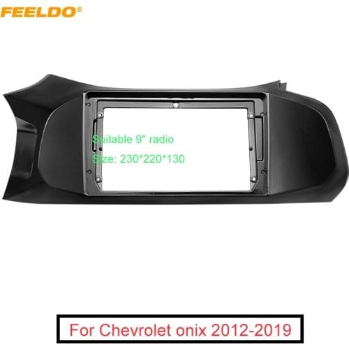 FEELDO Car Radio 2Din Fascia Panel Frame for Chevrolet Onix Installation 9" DVD Big Screen Plastic Dash Mount Kit