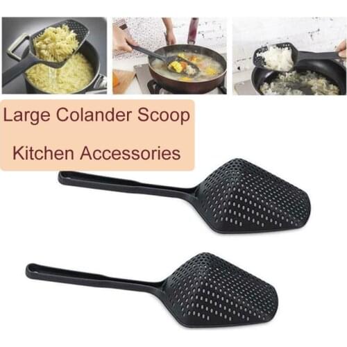 Large Colander Scoop Kitchen Accessories Scoop Drain Gadgets Strainer Veggies Eco-friendly Material Kitchen Tools Kitchen Gadget