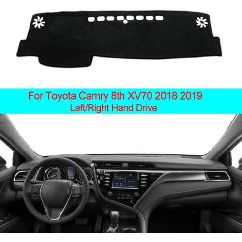 2 Layers Car Dashboard Cover Carpet Cape For Toyota Camry 8th XV70 2018 2019 LHD RHD Auto Sun Shade Dash Board Cover