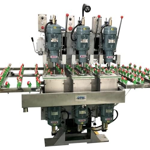 Functional glass horizontal drilling machine with three heads