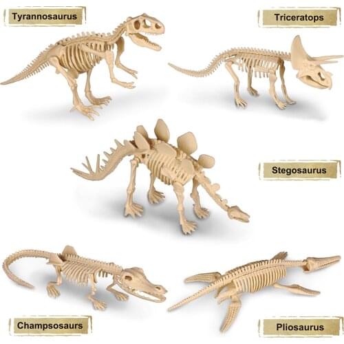 Dinosaur Toy Fossil Model Skeleton Excavation Toys Tyrannosaurus Dinosaur Archaeological Dig Educational Toys for Boys Kids Gift