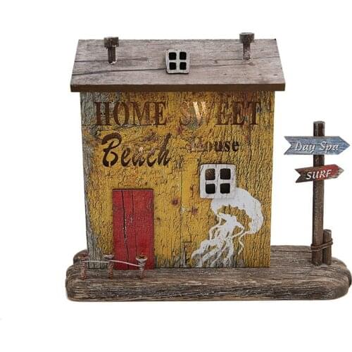 Antique imitation lighthouse handmade arts and crafts retro sea wood