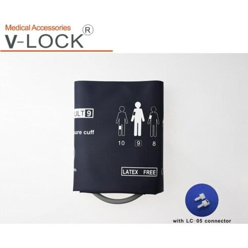 GE dash Large adult arm double tube blood pressure cuff without bladder with connector LC05