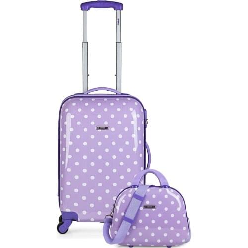 Set cabin suitcase and 2 Pzs case, small suitcase 20 "(55X40x20 Cm), ABS, rigid, tough and hard