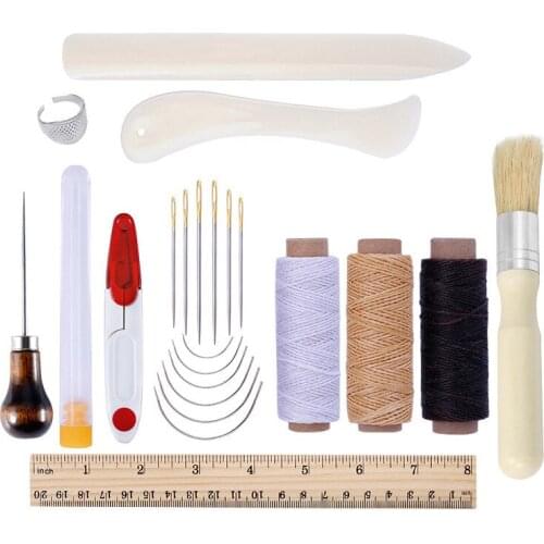 DIY Handmade Leather Tools Sets Novice Entry Production Tools Sets Leather Art Hand Sewing Leather Tools Sets Sewing Tools Suits
