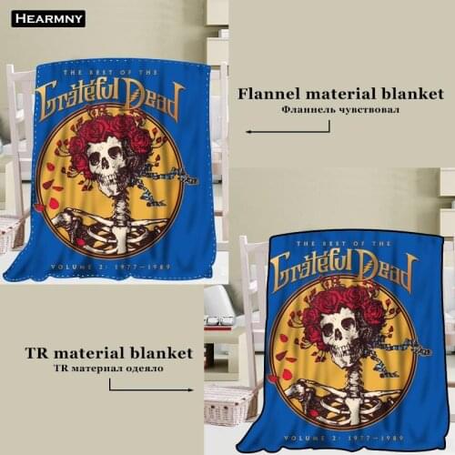 Grateful Dead Blanket TR/ Flannel Fleece Fabric Blanket New Year Decoration Comfortable Warm Super Soft Bedroom Home Textile