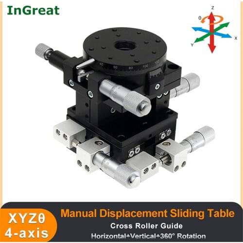 XYZR Axis Precision Fine-tuning Linear Stage Manual Rotating Lifting Displacement Platform LT60-LM LTP60-LM LTP90-LM LTP40-LM