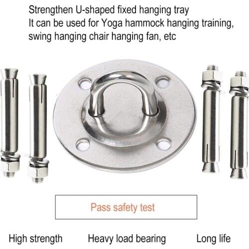 Stainless Steel Yoga Fixed Plate Hammock Swing Hanging Chair Hook Ring Fan Sandbag