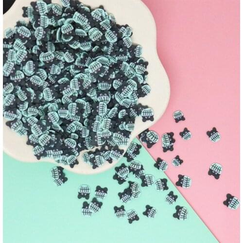 50g Cartoon Black Cat Polymer Slices Hot Clay Sprinkles for Crafts Making Slime Filling DIY Accessories Nail Art Decoration 5mm
