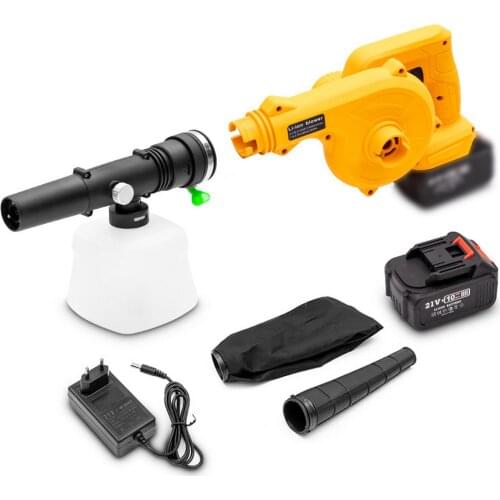 Blower Vacuum Cordless Leaf 21V Lithium Battery Powered Electric 2 In 1 Sweeper & Vacuum for Clearing Dust Leaf Snow