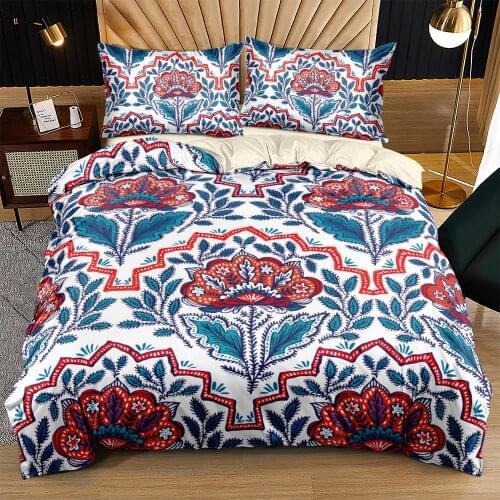 Retro Floral Bedding Sets Indian Duvet Cover Set Fashion Flowers Bed Linens Bohemian Design Quilt/Comforter Covers Bedspreads
