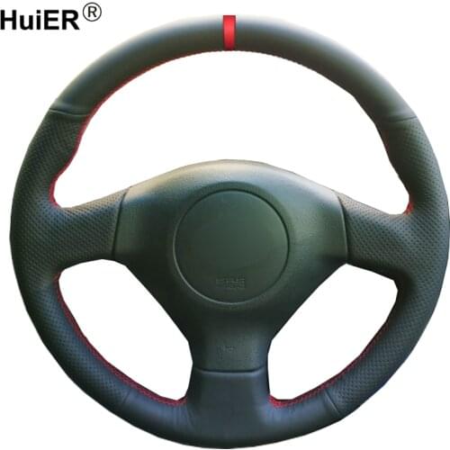 Hand Sewing Car Steering Wheel Cover Volant Braid For Subaru Forester 2005-2008 Impreza 2005-2007 (WRX STI) Outback 2005-2007