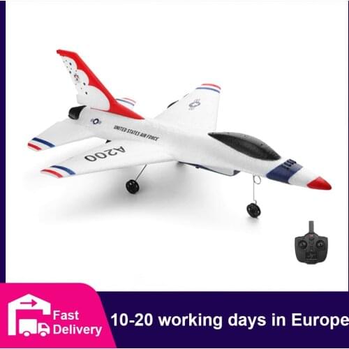 WLtoys XK A200 RC Airplane 2.4GHz 2 Channel 6-Axis Gyro F-16B RC Plane Glider Throwing Wingspan Foam Planes Toys Fixed Wing RTF