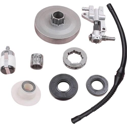 Clutch Sprocket Rim Drum Oil Pump Worm Gear for Chinese 4500 5200 5800 45Cc 5 Oil Seal Fuel Filter Line Chainsaw Part