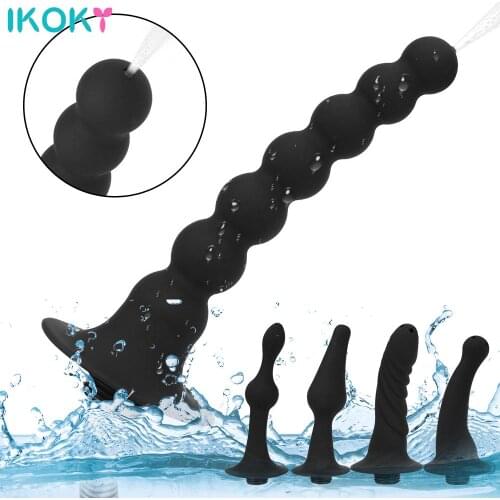 Anal Syringe Silicone Vagina Wash Anal Enema Cleaner Colonic Douche Nozzle Vaginal Cleansing Shower Head Sex Tools for Couples