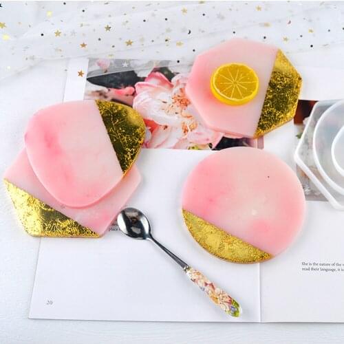 Cute Geometry Cup Mat DIY Crystal Epoxy Silicone Mold New Feather Wing Mold Handmade Swing Table Jewelry Tools and Accessories