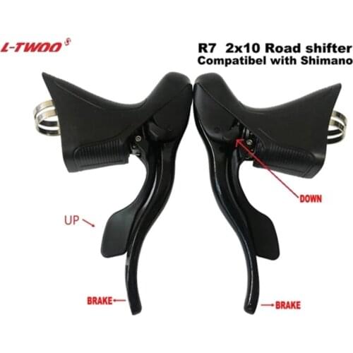 LTWOO 10s Road Bike Shifters R7 2X10 Speed Lever Brake Road Bicycle Derailleur Compatible for road 10s R6800 R4700 Claris Sora