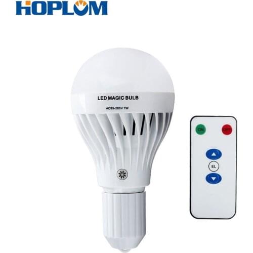 7W E27 LED Emergency Lamp with Built-in Battery Remote controller Dimmable led Light bulb AC85-265V Rechargeable LED Magic Bulbs