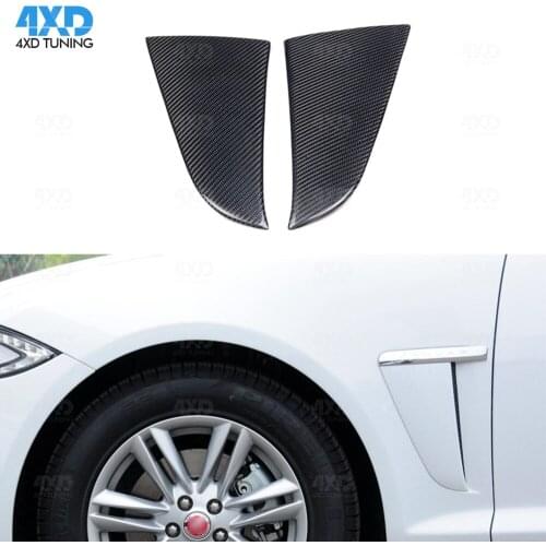 XF Fender Vent Trim Cover For Jaguar XF Carbon fender Side Trim car sticker For Decoration add on style 2012 2013 2014 2015