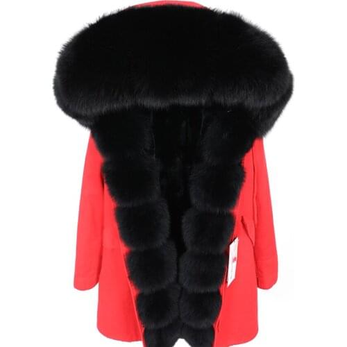 2020 winter woman long jacket Fox fur big fur collar Real Fur coat Detachable rabbit fur lining Fashion parka large size coat