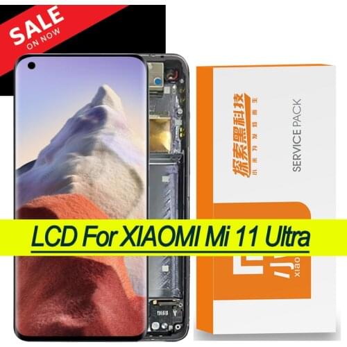 100% Original 6.81'' Display For Xiaomi Mi 11 Ultra M2102K1G LCD Touch Screen Digitizer Assembly 10 Point Touch Repair Parts