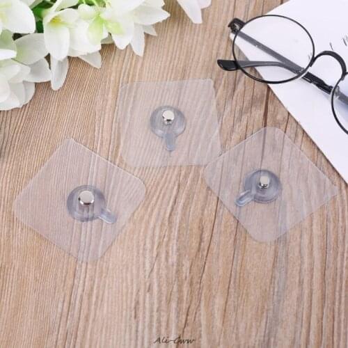 2pcs Seamless Self Adhesive Nail Hook Holder Wall Hanger Hanging kit For Photo Frame Painting Picture Poster Clock No Drilling