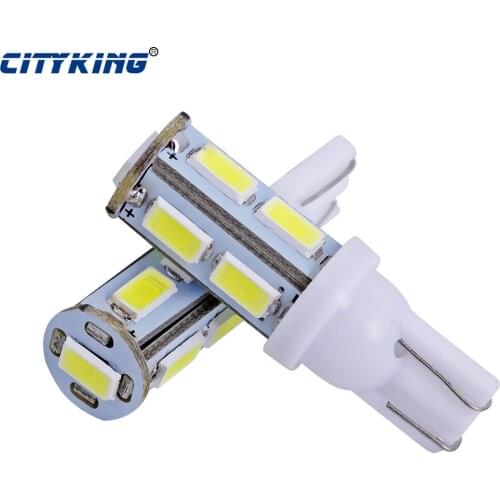 2pcs/lot Car led T10 9smd led W5W 5730 5630 smd t10 9led W5W 168 Wedge Door Instrument Side Bulb Lamp