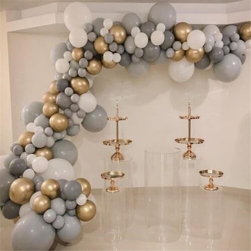 20pcs/lot Grey Latex Balloon 10inch 5inch Party Balloons Wedding Birthday Party Balloon Baby Shower decorations supplies