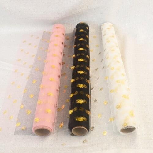 48cm x 5 Yard/roll Star Moon Soft Lace Mesh Wrapping Paper Flower Bouquet Florist Supplies DIY Decor Valentines Day Gift Wrap