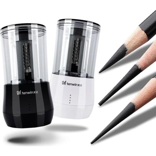 Automatic Electric Pencil Sharpener Double Hole Mechanical Safe and Eeasy to Carry Art Sketch for School Home Office Stationery