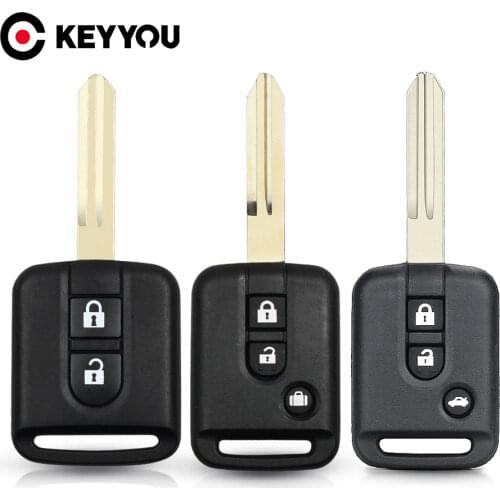 KEYYOU For Nissan 2/3 Buttons Remote Car Key Case For Nissan Qashqai Navara Micra NV200 Patrol Y61 Micra 350Z Pathfinder Fob