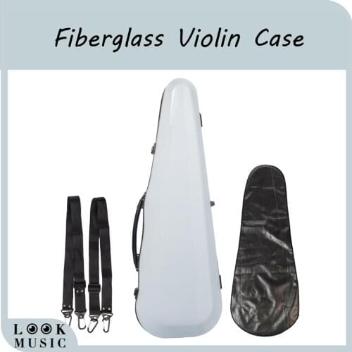 Violin Fiberglass Case With Hygrometer For Violins 4/4 White Violin Parts