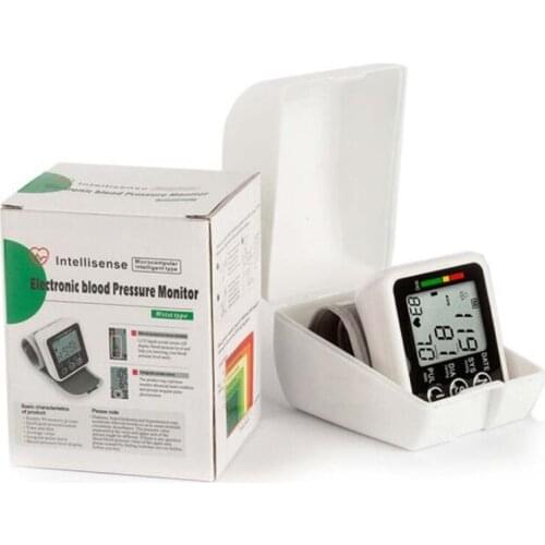Digital Intellisense Wrist Blood Pressure Monitor Pulse Heart Rate Meter Device Medical Equipment Tonometer Sphygmomanometer