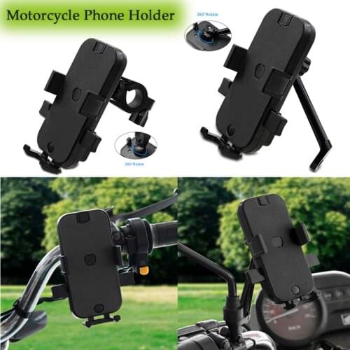 Automatic Lock Motorcycle Phone Holder Mount Motorbike Rear View Mirror Handlebar Stand Motorcycle Phone Holder Waterproof