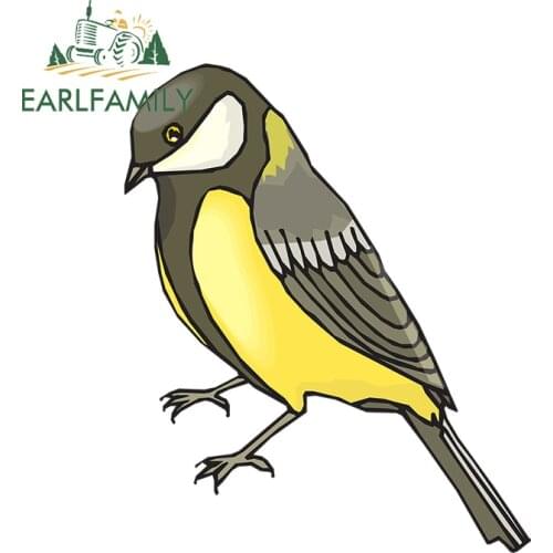 EARLFAMILY 13cm x 10.8cm for Goldfinch Bird Funny Car Assessoires Stickers Waterproof JDM Decal Surfboard Car Door Protector