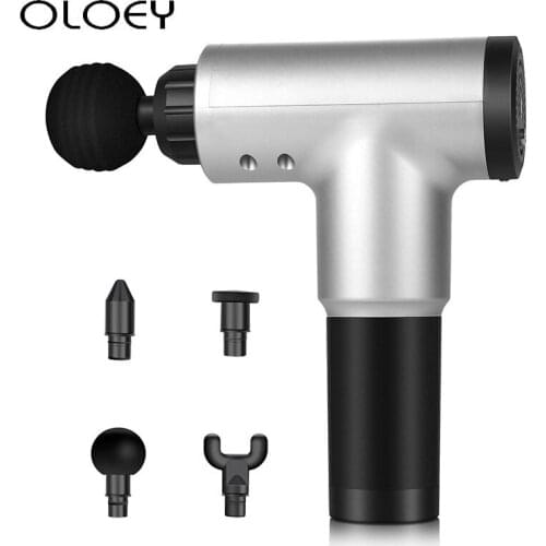 Electric Muscle Massage Gun 3 Gears Sport Fitness Therapy Massager Body Relaxation Pain Relief Slimming Shaping Massager 4 Heads