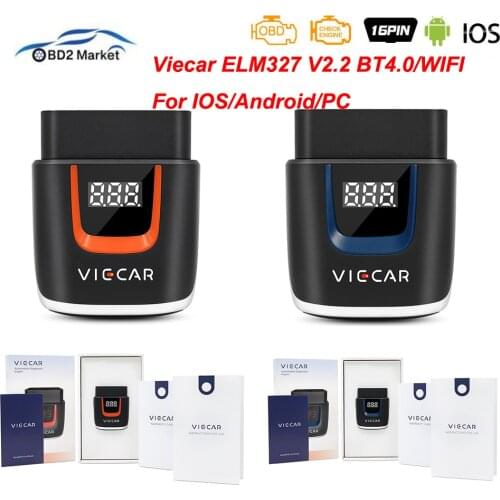 Viecar VP003 VP004 ELM327 OBD2 BT4.0-Wireless OBD 2 WIFI Auto Scanner for Android/iOS ODB2 Car Diagnostic Tool PK ELM 327 V 1 5