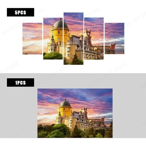 Pena Palace Portugal famous building landscape artwork Living room home wall modern art decor painting canvas poster