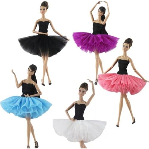 Classical Ballet Tutu Dress for Barbie Doll Clothes Outfits Clothing 1/6 BJD Dolls Accessories Girl Gifts Kids DIY Toys Barbies