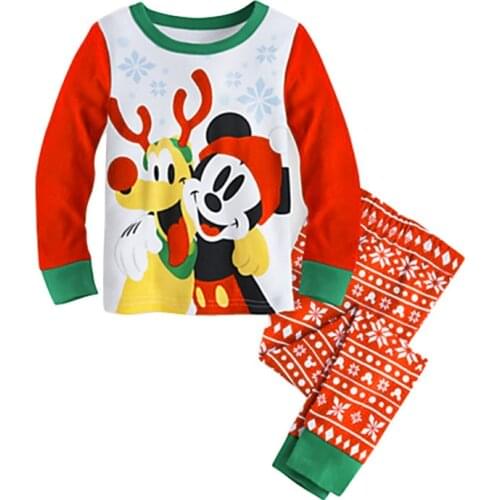 Childrens Clothing Sets Boys Sleepwear Clothes Kids Mickey Pajamas Set Baby Girls Cotton Cartoon Pijamas Spring Autumn Pyjamas