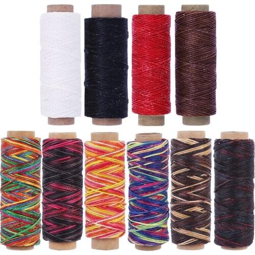 Imzay 10 Colors Leather Thread - Waxed Thread Cord, Leather Thread, Waxed Thread for Bracelets, Jewelry Making