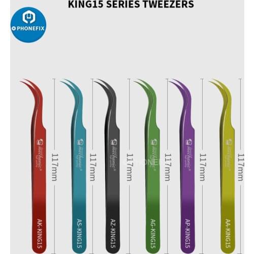 Mechanic Tweezers Precision Anti-static Tweezers Tools Set For Phone PCB Fingerprint Circuit Board Electronics Repair Forceps