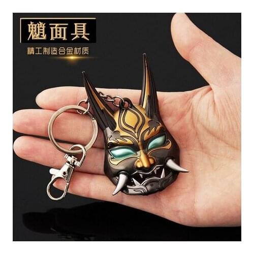 Game Anime Genshin Impact Diluc Ragnvindr Xiao Metal Model Keychain Bag Pendant Toy Kering Cosplay