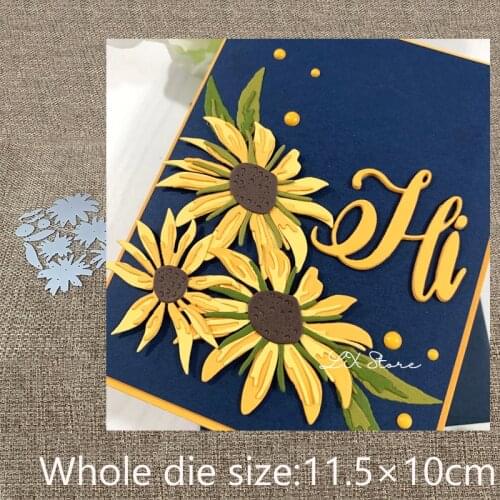 XLDesign Craft Metal Cutting Die cut dies daisy flower leaf decoration scrapbook Album Paper Card Craft Embossing die cuts