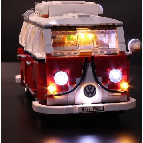 Led Light Set for 10220 Creator Volkswagen T1 Camper Van Building Blocks Bricks Toy(LED light+Battery box)