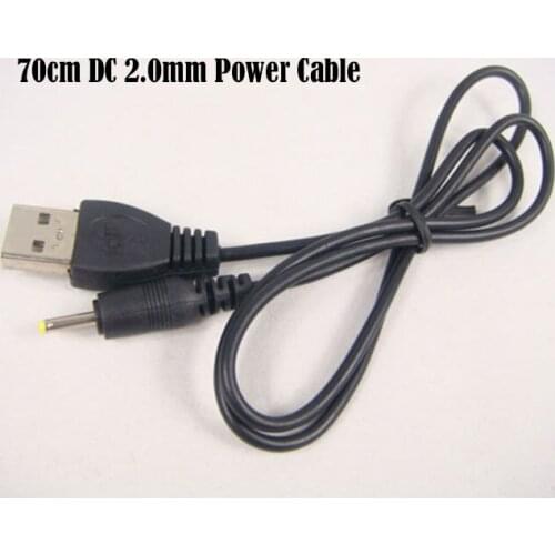 Wholesale 100pcs/lot 70cm High Speed USB To DC2.0 Black Power Cable 2mm Port