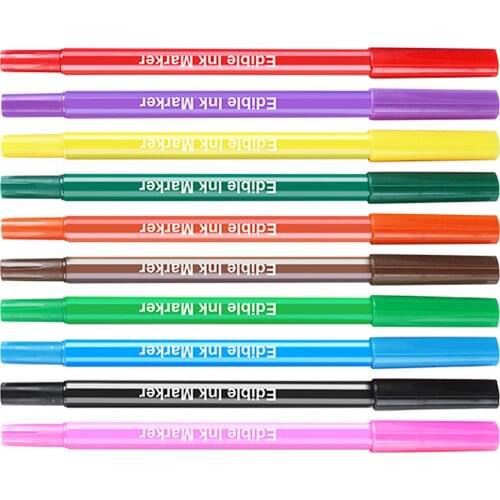 10 Colors Edible Pigment Pen Food Coloring Pens For Drawing Biscuits Fondant Cake Decorating Tools Cake DIY Dual Sided Typical