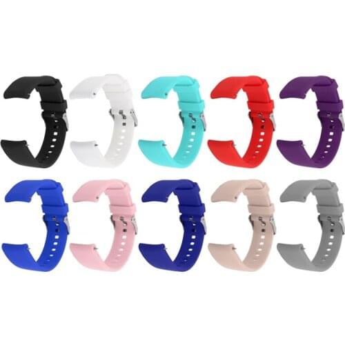 For Samsung Galaxy Silicone Watchbands Fashion Metal Buckle Wrist Band For SM-R810 42MM Gear2 Sport Adjustable Strap Band