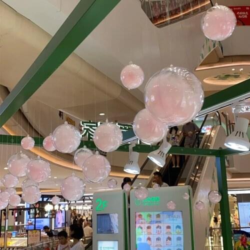 Christmas Decoration Ball Holloween Fitting Transparent Can Open Plastic Clear Bauble Ornament Gift Present Party Supplies